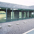Glazed wall to courtyard