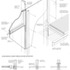 Detail plan and cut-away section of glazed wall and glass panel