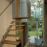 Cantilevered stair orientated towards the garden