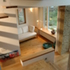Looking down into the garden room