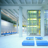 The architect fought to protect the entrance lobby from pressure to insert an additional floor