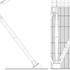 Diagonal columns transferring the load of the tower