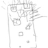 Early sketch of tower elevation showing solid base eroding towards top