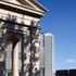 End of colonnade with new centre in background