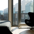 Flat interior overlooking courtyard