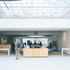 The mezzanine creates an additional layer of exhibition space