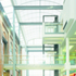 The interior of the entrance atrium. Daylight can flood in through