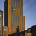 The glazing/Core-ten pattern livens up the facade