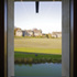 View through full-height glazing