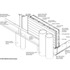 Cut away isometric of part of facade