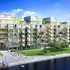 CGI of canalside elevation