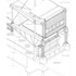 Sectional isometric of Camden Road elevation