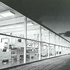 Nightime view of the press hall 