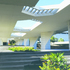 Original esplanade with linked roof