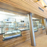Wood-lined cosy interior