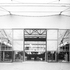 Rear elevation of test centre showing glazed wall opening
