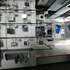 Records hung from steel rails means the space can be transformed