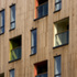 Balconies set within timber facade