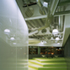 Stepped social area next to conference pod