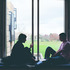 Open views - the law library by Sir Leslie Martin and Colin St John Wilson is visible across the sports field