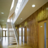 Timber lined central hall lit from above skylight