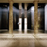 Visitor entrance through carbon-fibre clad doors