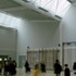 The gymnasium is lit by north-lights