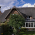 Back of thatched cottage