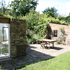 Exterior view of studio and greenhouse
