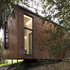 South east elevation showing Summer House cantilevering across the sloping site