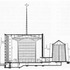 Section through baptistery nave and chapel