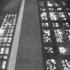 Two of the full height stained glass windows