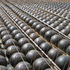 Recycled plastic balls and rebars of Cobiaxdeck system prior to pouring concrete