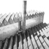 Roof of the workshop block with glazing set to give true north light