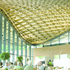 The latticing resembles a giant sheet of tripe made of wood