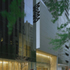 53rd Street shop, entrance and Pelli tower