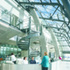 The double height reception area