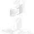 Top: the facade layers. Bottom: the structurally remodelled frame with the setting of the new public realm