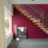 The Russian Velvet emulsion paint finish was chosen to complement the grey-green cleft slate flooring