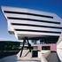 The angle of the building’s plan means that it presents a different character to each direction