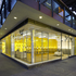 The pared-down approach to the interior mirrors the brand values