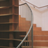 The stair leads to an upstairs seating area
