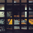 Upper courtroom floor. Witness assembly area. dark timber square grilles are used to great effect in all witness waiting zones